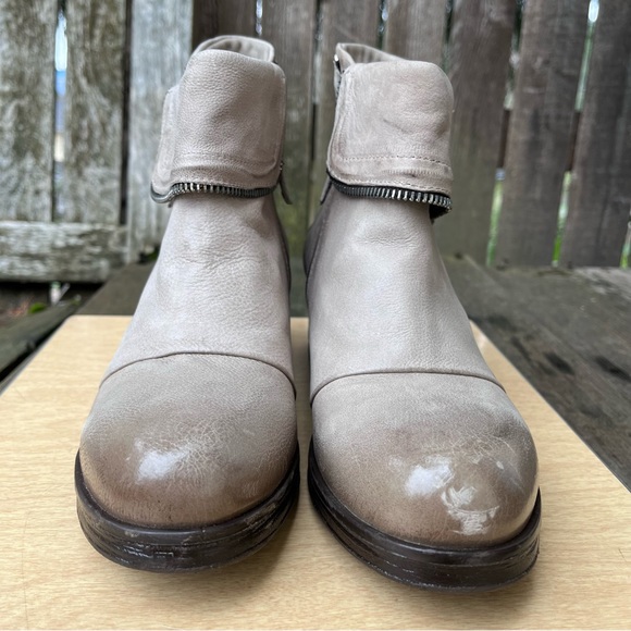 Miz Mooz Swish Leather Ankle Boots In Pebble Sz 40(9-9.5) - Picture 4 of 16